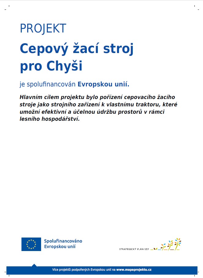 Publicita - cepový žací stroj pro&nbsp;Chyši